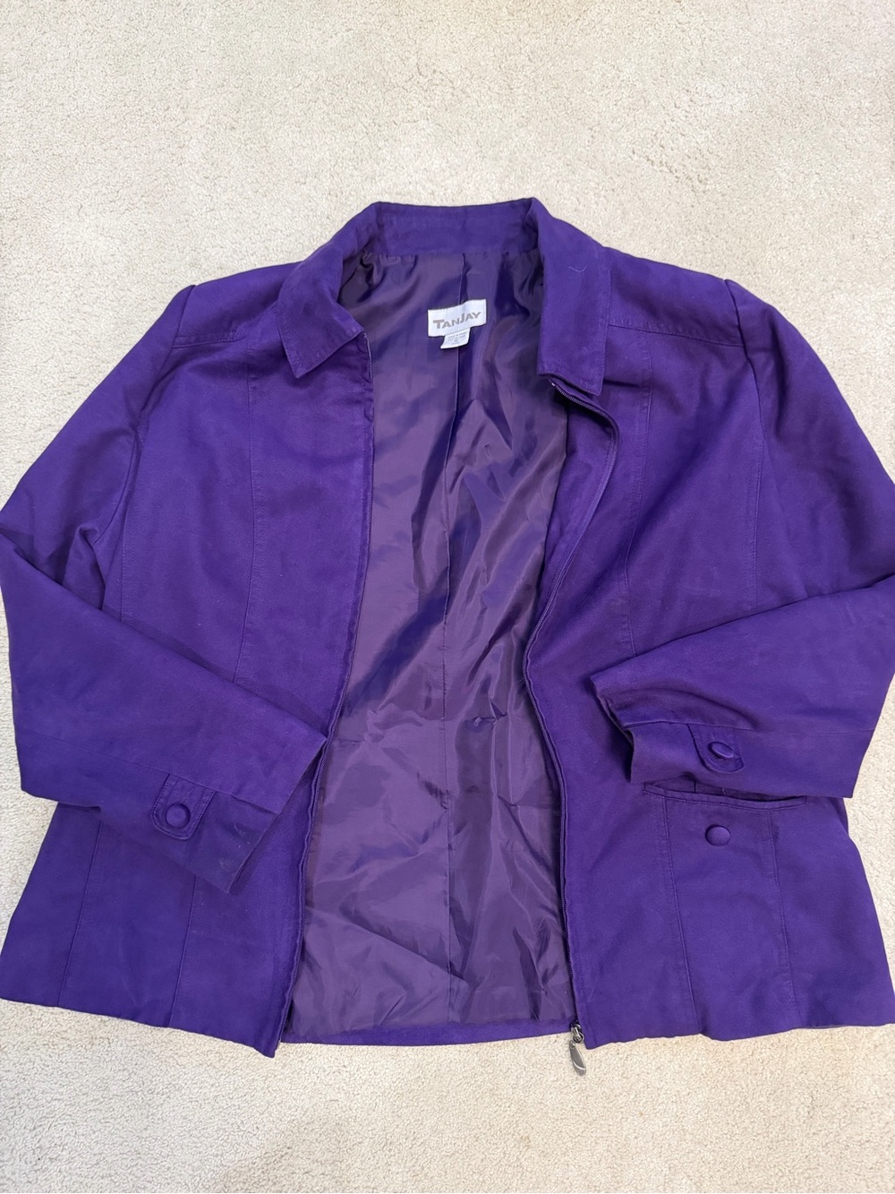 TanJay Purple Suede Zip Jacket